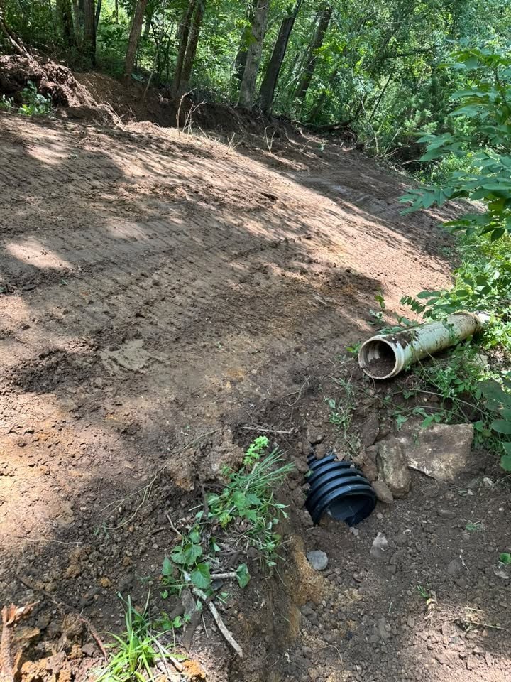 Land grading and drainage pipe installation in Bates County, MO